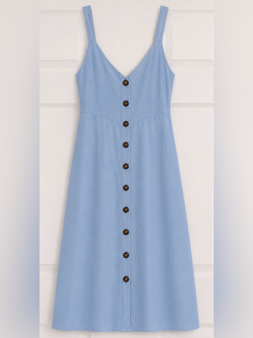 Women’s Light Blue Button-Front Summer Dress